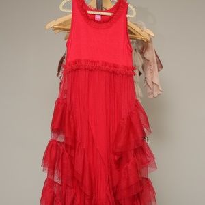 Red Ruffled Dress